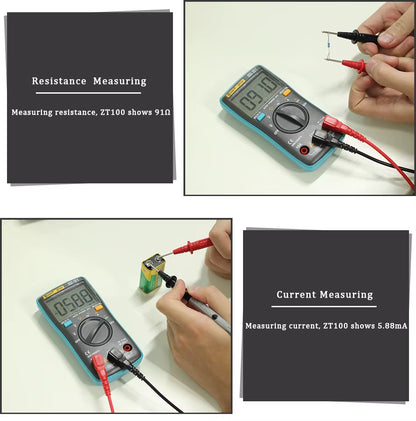 Digital Multimeter Auto Range True RMS 8000 High Precision Ammeter Voltmeter Smart Capacitor Temperature NCV Ohm Hz Tester