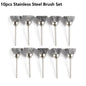 Polishing Wheel Brush 10Pcs 3.Mm Shank Wire Brush for Dremel Rotary Tools Accessories