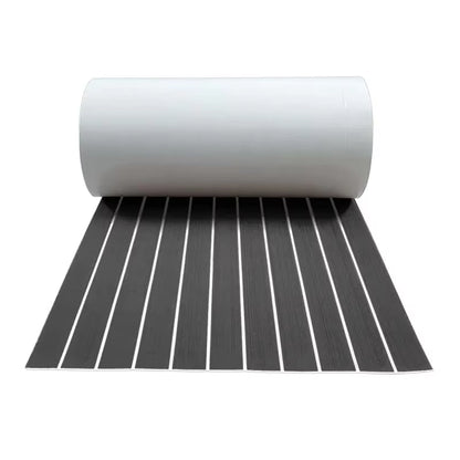 580X2400X5Mm EVA Foam Faux Teak Boat Decking Mat Brown Deck Sheet Yacht Flooring anti Skid Mat Self Adhesive Vehicle Pad