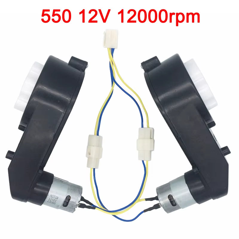 Children'S Electric Car Gearbox with 12V and 6V DC Motor,Kid'S Car Engine 550 and 390, High Speed Motor for Remote Control Car