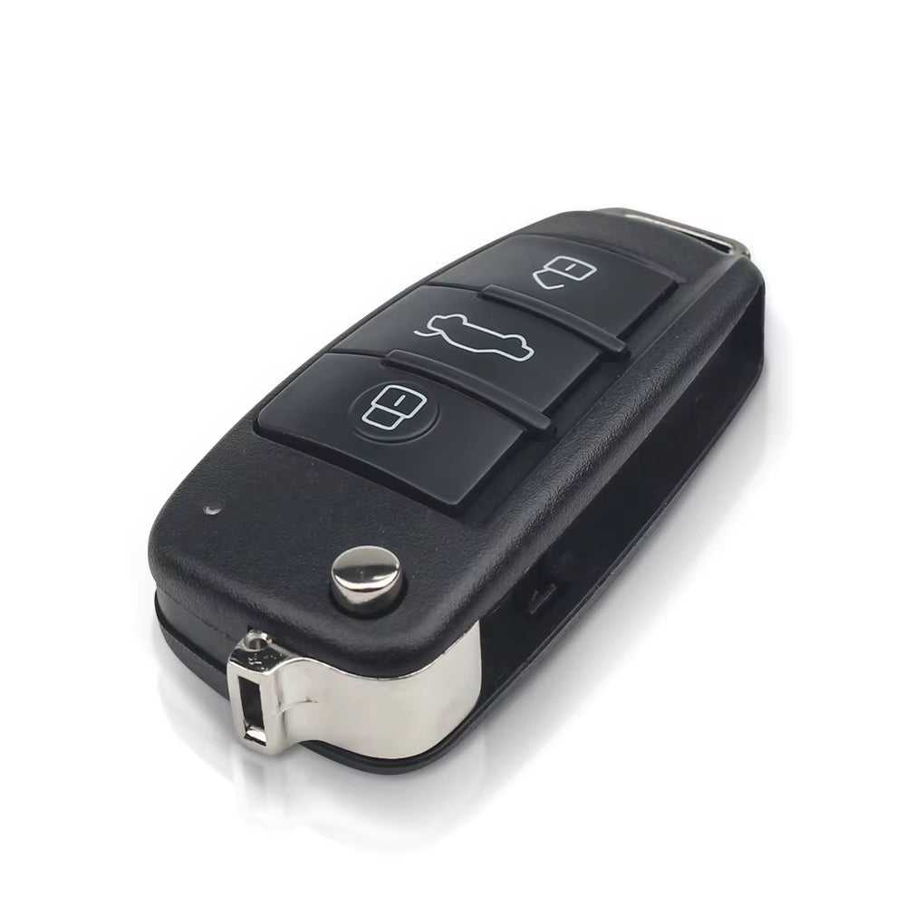 Replacement Folding Flip Remote Car Key Shell Case 3 Button Case for AUDI No Blade