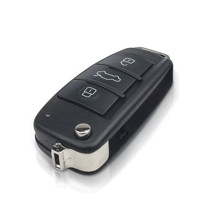 Replacement Folding Flip Remote Car Key Shell Case 3 Button Case for AUDI No Blade