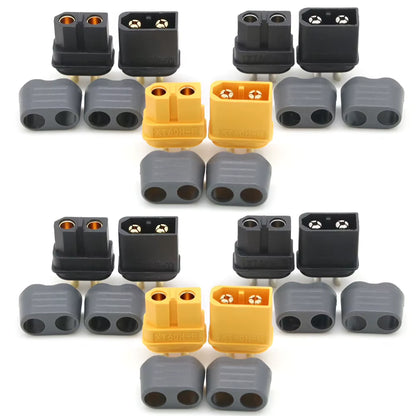 10 X Amass XT60+ XT60H Plug Connector with Sheath Housing 5 Male 5 Female (5 Pair ) for Rc Lipo Battery Rc Drone Car Boat