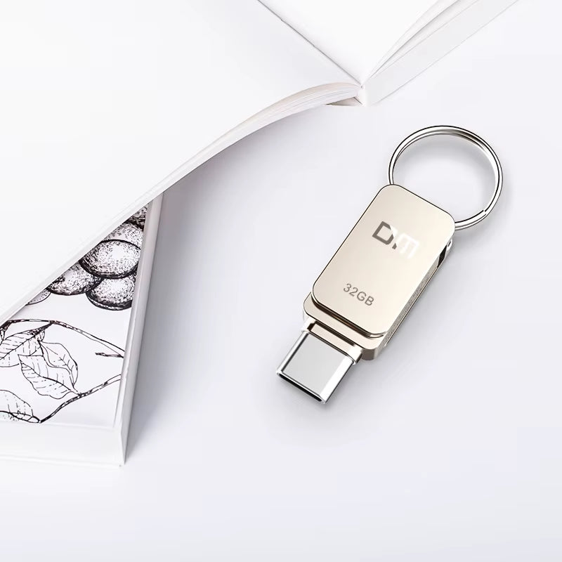 PD059 USB Flash Drive 32GB OTG Metal USB 3.0 Pen Drive Key 64GB Type C High Speed Pendrive Mini Flash Drive Memory Stick