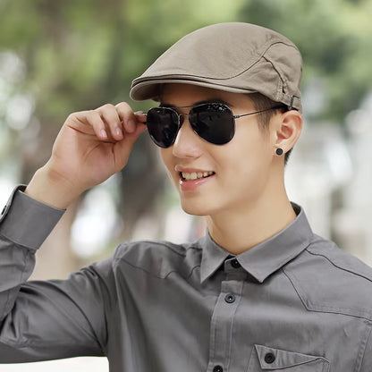55-59Cm 60-63Cm Male Summer plus Size Newsboy Caps Men Casual Ivy Hat Pure Cotton Flat Peaked Cap Women Big Size Beret Hats