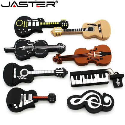 8 Styles Musical Instruments Model Pendrive 4GB 16GB 32GB 64GB 128GB USB Flash Drive Violin/Piano/Guitar