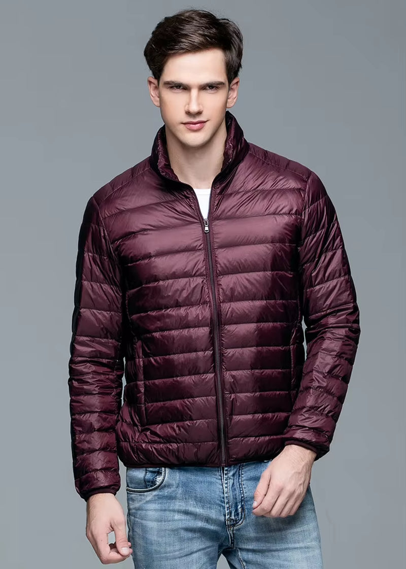 New Autumn Winter Man 90% Duck down Jacket Ultra Light Thin S-3XL Spring Jackets Men Stand Collar Outerwear Coat