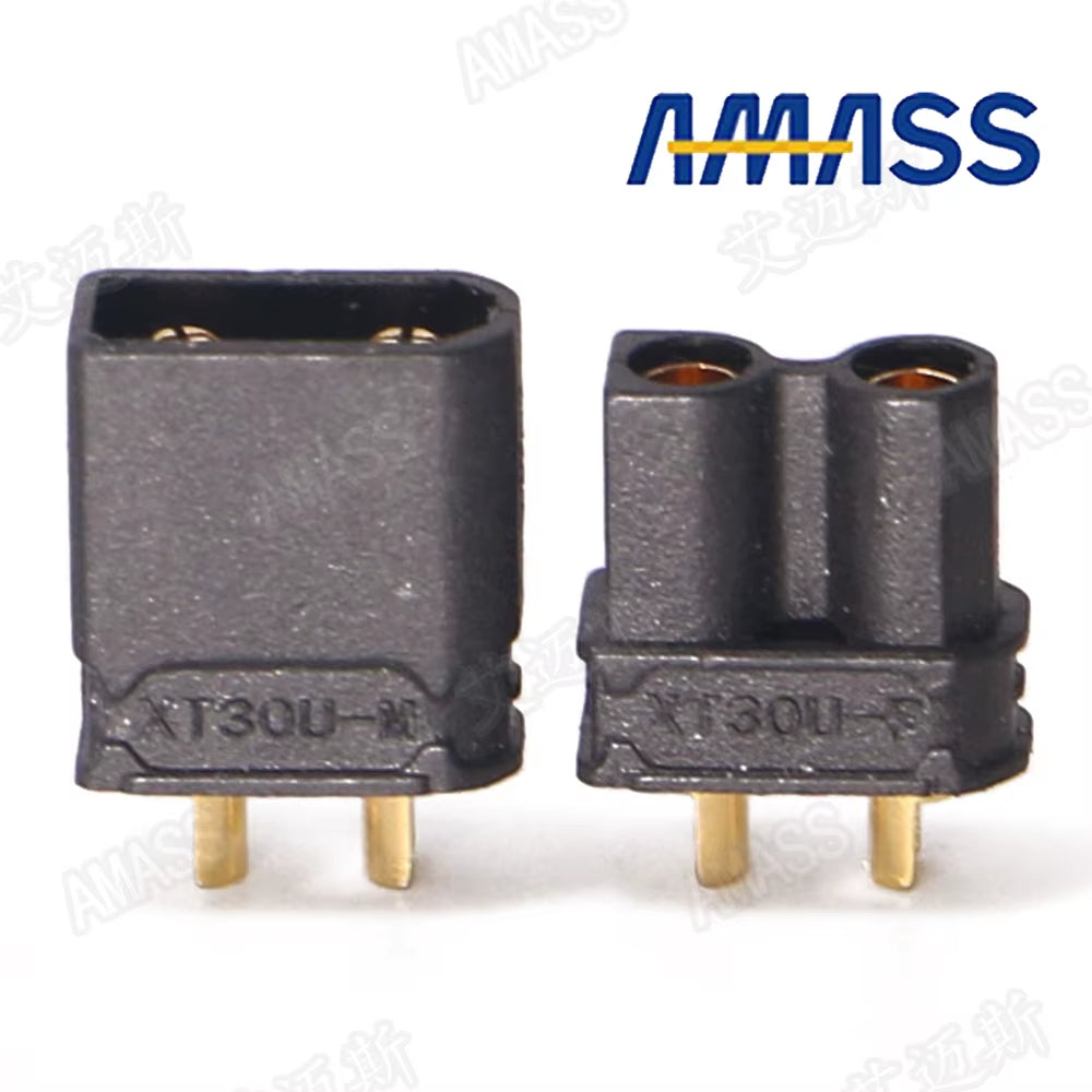 10Pcs Amass XT30U Male Female Bullet Connector Plug the Upgrade XT30 for RC FPV Lipo Battery RC Quadcopter (5 Pair)