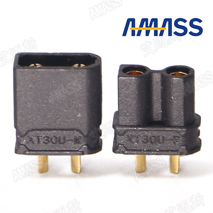 10Pcs Amass XT30U Male Female Bullet Connector Plug the Upgrade XT30 for RC FPV Lipo Battery RC Quadcopter (5 Pair)