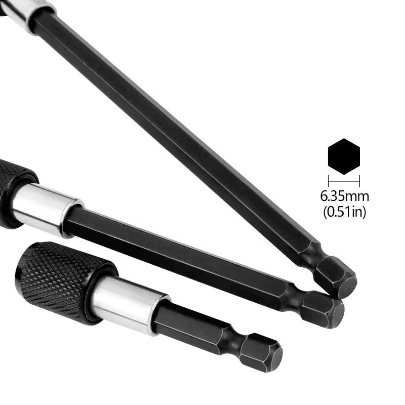 6.35Mm 1/4 Hex Shank Quick Release Electric Drill Magnetic Screwdriver Bit Holder 60Mm