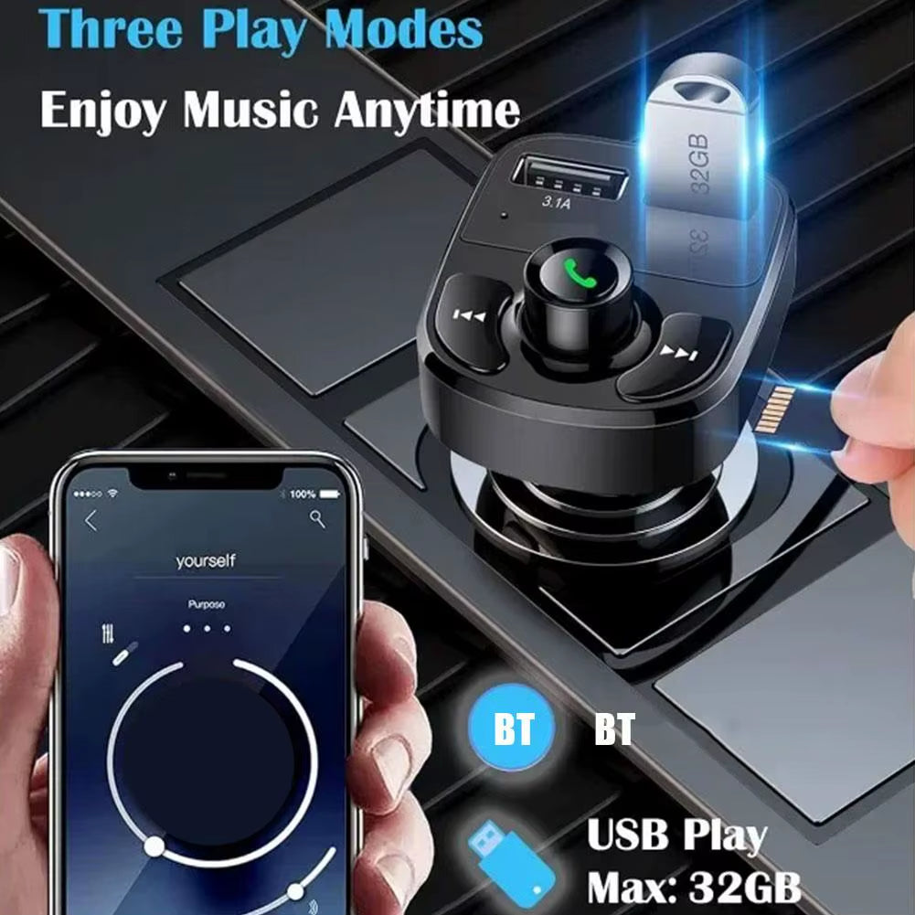 Car Wireless Bluetooth FM Transmitter MP3 Player USB Car Charger Adapter Music Player