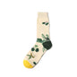1 Pair Art Socks New Men Women Cotton Socks Couple Funny Socks Flower Bird Long Colorful Socks EUR39-44
