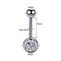 1PC Titanium Navel Piercings Belly Button Rings 14G Curved Barbell Pircing Ombligo Nombril Navel Earrings Sexy Body Jewelry