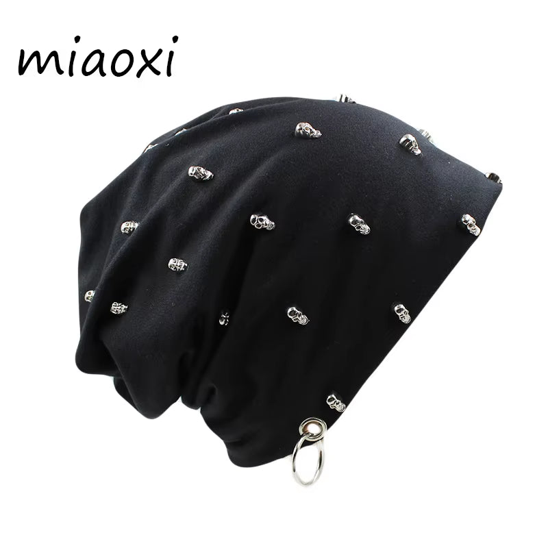 New Fashion Men Women Unisex Casual Hat with Skull Hoop Brand Hats Winter Warm Beanies Skullies Thick Adult Hip Hop Bonnet