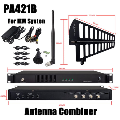 PA421B Antenna Combiner Four to One Antena Distribution System for in Ear Monitor Wireless Systems 4 Transmitters OEM Logo