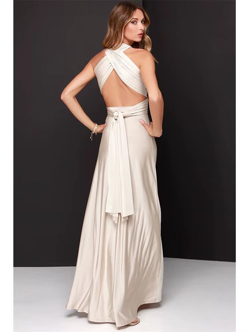 Sexy Women Boho Maxi Club Dress Red Bandage Long Dress Party Multiway Bridesmaids Convertible Infinity Robe Longue Femme