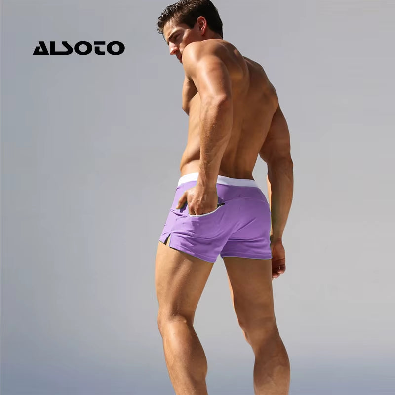 Shorts Men Zipper Pocket Casual Mens Shorts Fast Dry Boardshorts Joggers Men'S Trunks Summer Mens Short Homme Masculino