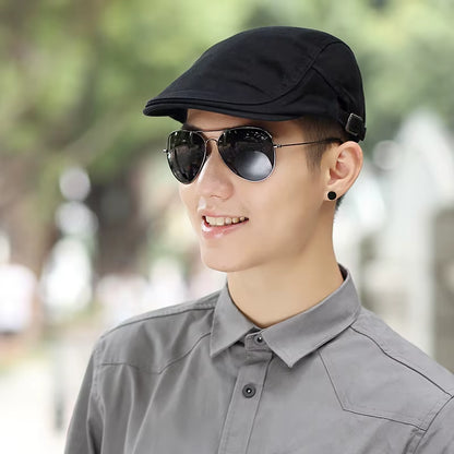 55-59Cm 60-63Cm Male Summer plus Size Newsboy Caps Men Casual Ivy Hat Pure Cotton Flat Peaked Cap Women Big Size Beret Hats