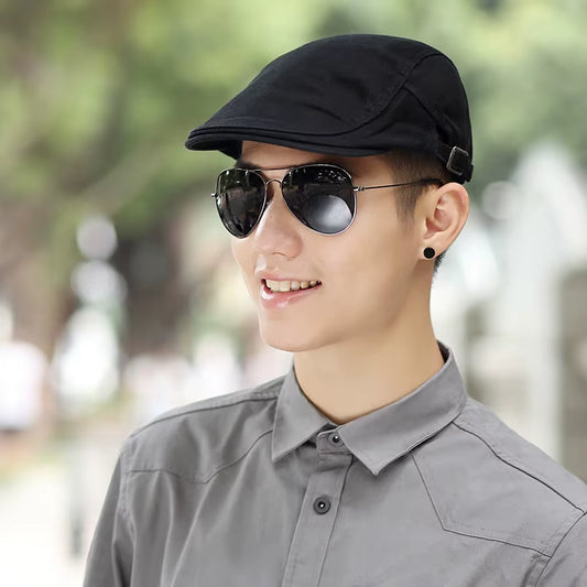 55-59Cm 60-63Cm Male Summer plus Size Newsboy Caps Men Casual Ivy Hat Pure Cotton Flat Peaked Cap Women Big Size Beret Hats