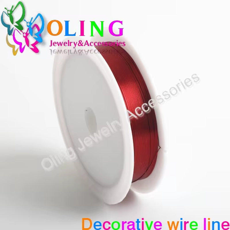 0.4MM 12M/Roll Wire Line Mixed Multicolor Plated Beaded Crafts DIY Choker Bracelet Necklace Jewelry Making