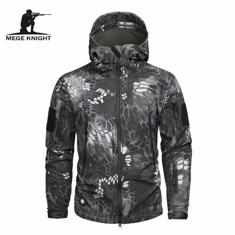 Mege Brand Clothing Autumn Men'S Military Camouflage Fleece Jacket Army Tactical Clothing Male Camouflage Windbreakers