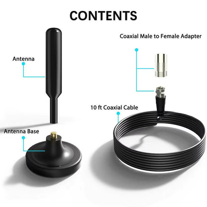 Antenna for Digital TV Indoor Signal Amplifier Long Range Signal Receiver Amplifier 720P 1080P Antenna Booster Smart TV Antenna