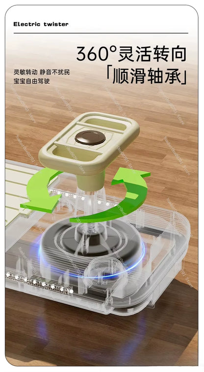 New Children'S Electric Twisting Car, Adults Can Sit, Charge, Anti-Rollover, Go-Kart, Mopping and Drifting Car