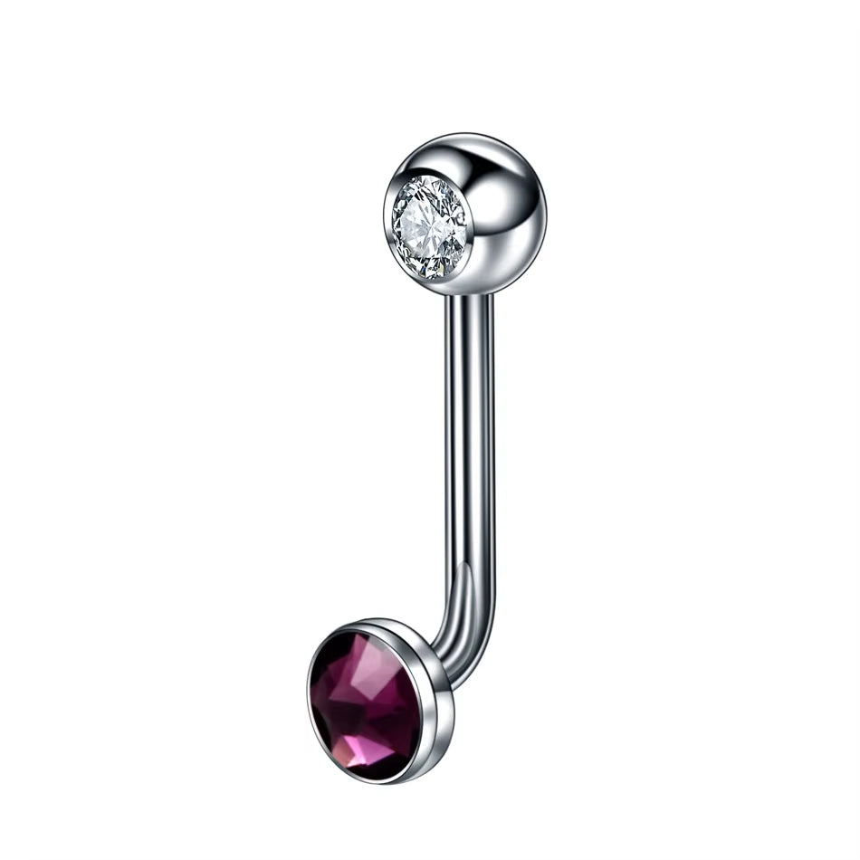 1PC G23 Titanium Opal Crystal Christina Vertical Hood Piercings Lip Rings Sexy Women Piercings Body Jewelry 14G