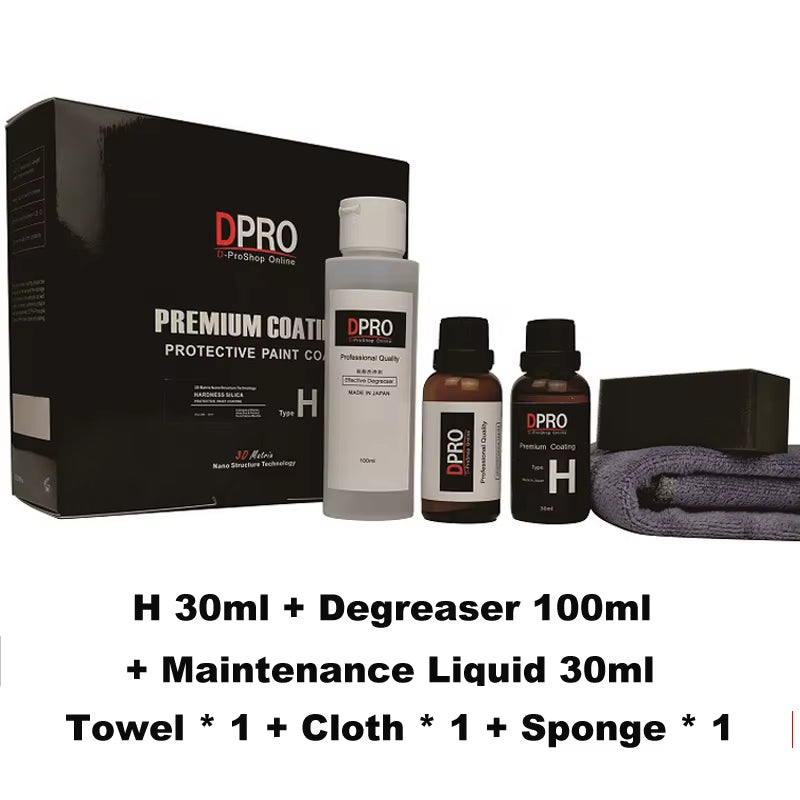 Dpro 9H Ceramic Car Coating Liquid Glass Waterproof Nano Ceramics Paint Care Anti-Scratch Hydrophobic Car Detailing Polish Kit
