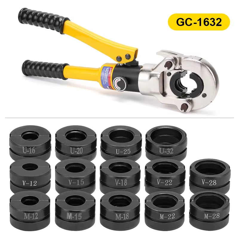 Europe Warehouse Hydraulic Pex Pipe Crimping Tools for Pex,Stainless Steel and Copper Pipe with TH,U,V,M,VAU Jaws