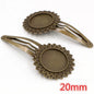 14 16Mm 18Mm 20Mm round Oval 18X25Mm Antique Silver Plated Bronze Copper Material Hairpin Hair Clips Base Setting Cabochon Cameo