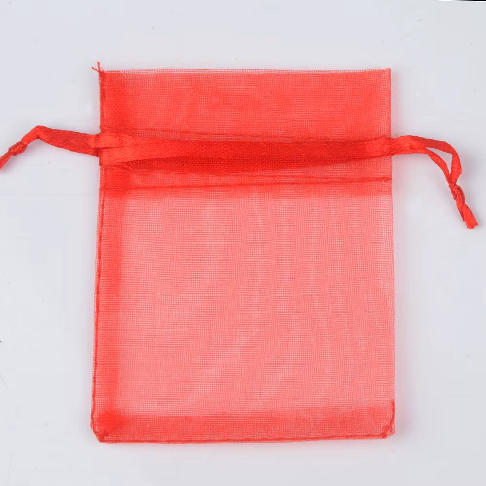 50Pcs/Lot 24 Colors Jewelry Bag Organza Gift Bags for Jewelry Packaging Bags Wedding Gift Storage Drawstring Pouches Wholesale