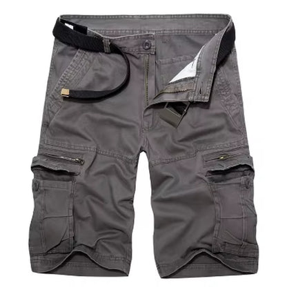 Mens Military Cargo Shorts Summer Army Green Cotton Shorts Men Loose Multi-Pocket Shorts Homme Casual Bermuda Trousers 40