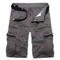 Mens Military Cargo Shorts Summer Army Green Cotton Shorts Men Loose Multi-Pocket Shorts Homme Casual Bermuda Trousers 40