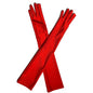 Classic Adult Black White Red Grey Skin Opera/Elbow/Wrist Stretch Satin Finger Long Gloves Women Flapper Gloves Matching Costume