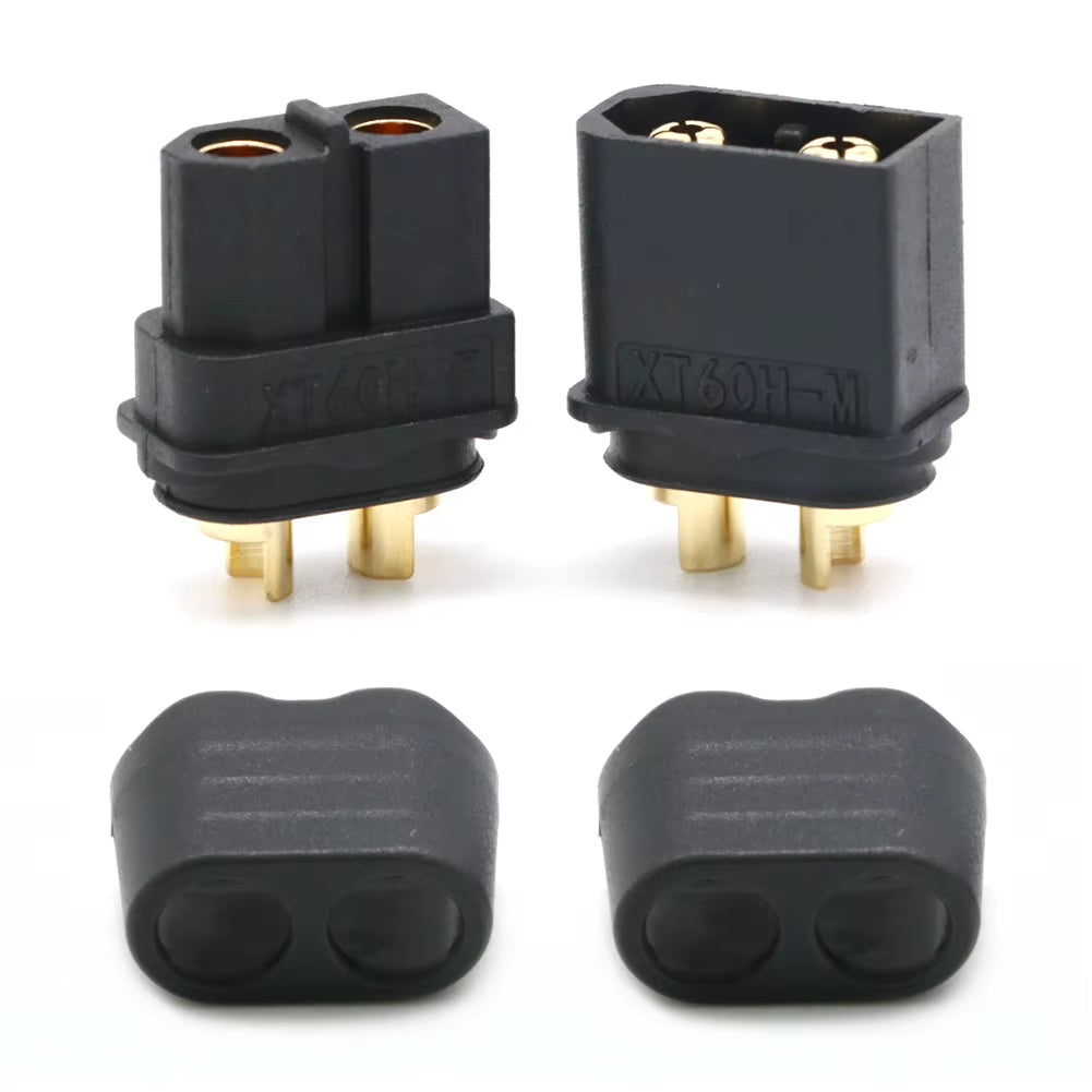 10 X Amass XT60+ XT60H Plug Connector with Sheath Housing 5 Male 5 Female (5 Pair ) for Rc Lipo Battery Rc Drone Car Boat