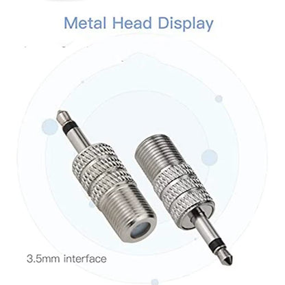 FM Radio Antenna FM F-Head Sheep Horn Antenna for Car FM TV Radio Station 75 Ohms F Female Head to TV3.5 Mono