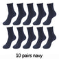 10 Pairs High Quality Bamboo Fiber Men'S Socks Business Breathable Deodorant Compression Socks Men Long Big Size EUR 38-46
