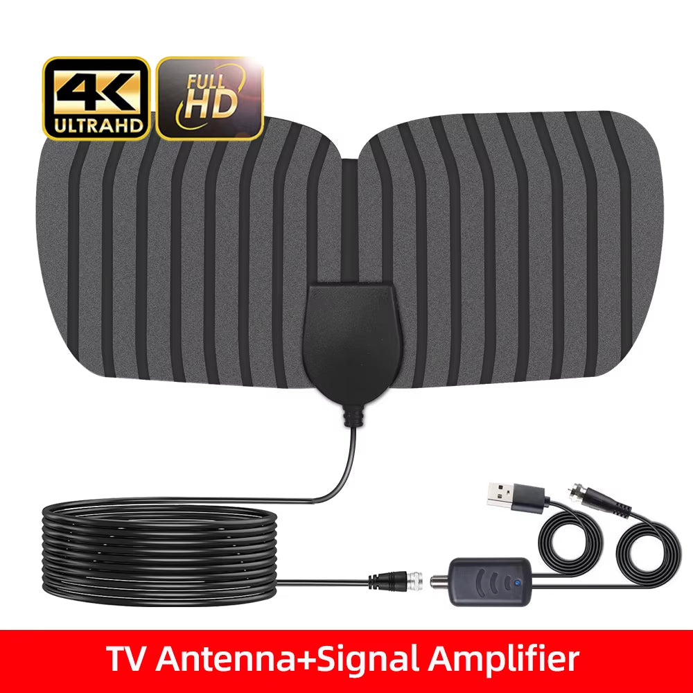 8K 4K TV Antenna for Global Digital TV 1080P 25DB High Gain Booster HD for RV Outdoor Car Antenna Indoor TV Free Channel