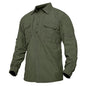 Mens Long Sleeve Shirts Summer Lightweight Quick Drying Shirt Hiking Nylon Shirts Long Sleeve Outdoor Work Cargo Shirts