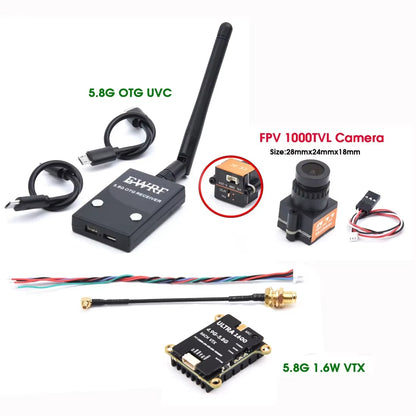 VTX2W5 5.8GHZ 1.6W / 2.5W 64CH FPV VTX Transmitter & 1500TVL / 1800TVL / 2000TVL Camera Receiver UVC for FPV RC Camera Drone