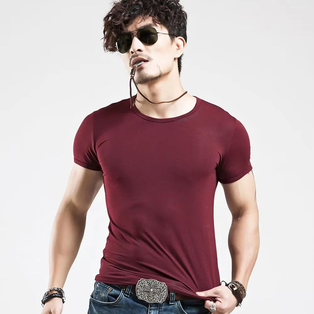 2025 Brand New Men T Shirt Tops V Neck Short Sleeve Tees Men'S Fashion Fitness Hot T-Shirt for Male Man T-Shirt Size 5XL