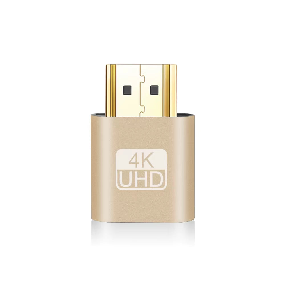 1Pcs VGA Virtual Display Adapter Hdmi-Compatible 1.4 DDC EDID Dummy Plug Headless Ghost Display Emulator Video Card Lock Plate