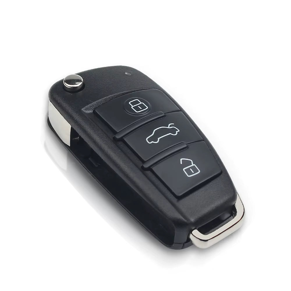 Replacement Folding Flip Remote Car Key Shell Case 3 Button Case for AUDI No Blade