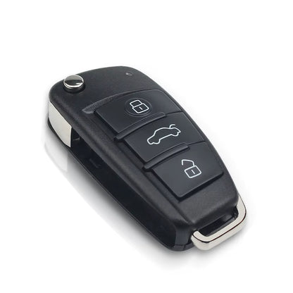 Replacement Folding Flip Remote Car Key Shell Case 3 Button Case for AUDI No Blade