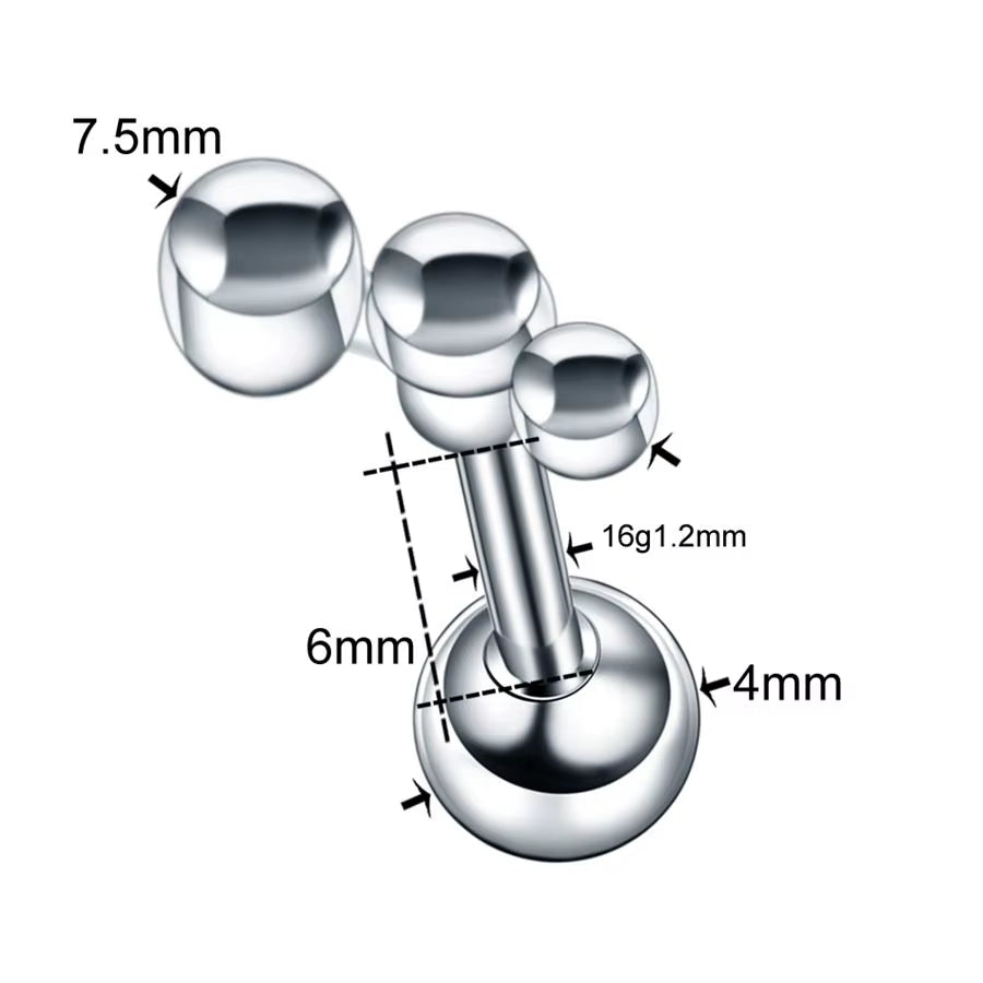 1PC Steel Ear Tragus Cartilage Piercing Crystal Flower Conch Lobe Earrings Barbell Piercing Orelha Ear Stud Helix Sexy Jewelry