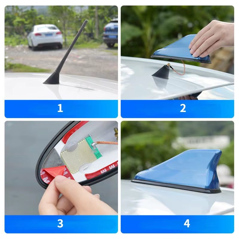 Universal Car Antennas Shark Fin Antenna Auto Radio Signal Aerials Roof Antennas for Universal Car Model Car Styling