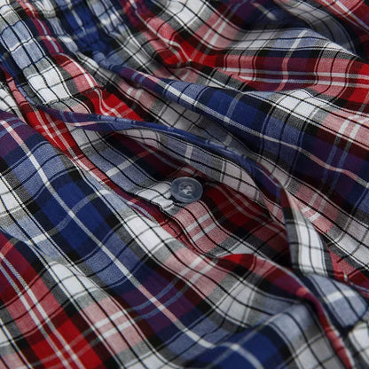 4PCS Mens Underwear Boxers Loose Shorts Men'S Panties Cotton the Large Plaid Arrow Pants plus Size Classic Basics Plaid
