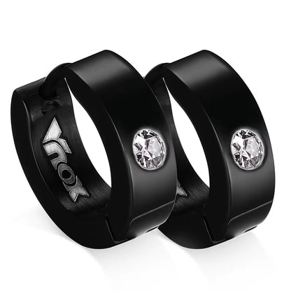 Cute Hoop Earrings for Women Men Stainless Steel Ear Cuff Brincos Huggie Jewelry