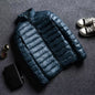Men'S Lightweight Water-Resistant Packable Puffer Jacket 2023 New Arrivals Autumn Winter Male Fashion Stand Collar down Coats